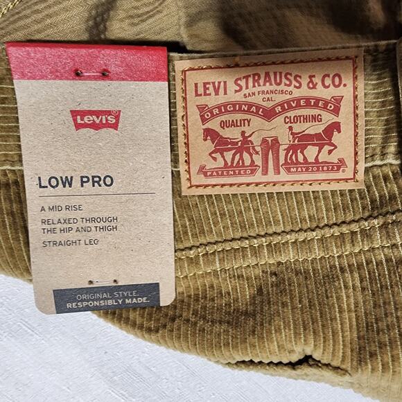 Levi's low pro Mid rise pants waist 32'' length 30'' corduroy - Picture 5 of 6